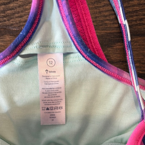 Ivivva Pink Kids Tank Top - size 12 - Picture 6 of 6